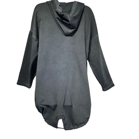 lisa robertson gray hooded cardigan Size S/M - Picture 2 of 7